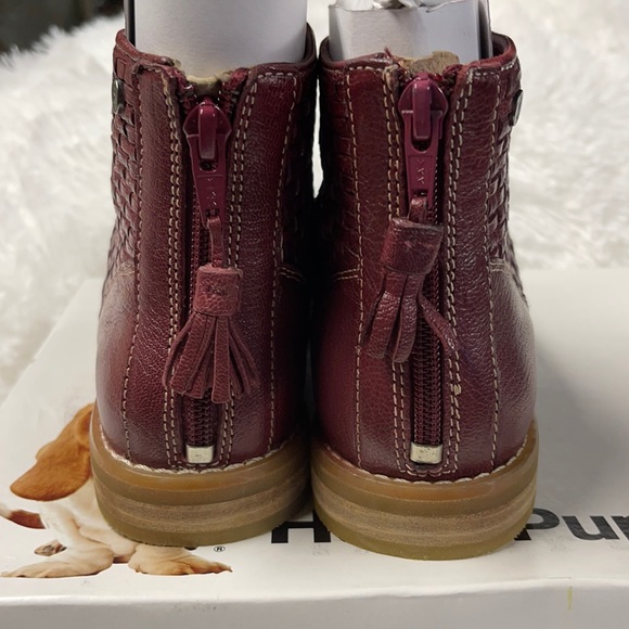 Burgundy Leather Booties (NWOT) size 7.5 (see description) Hush Puppies Brand - Picture 3 of 8